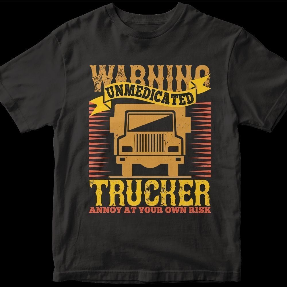 New Funny Truck Driver Apparel Gear Attire Short Sleeve Casual Work Shirt TShirt